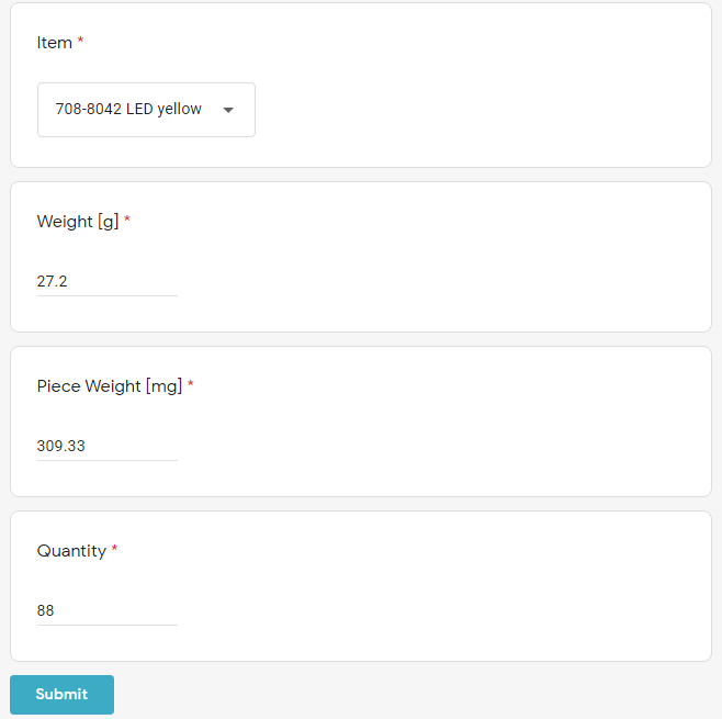 Form filled out automatically by 232key Pro