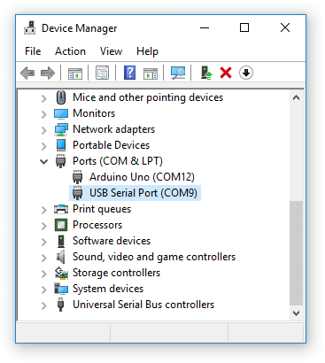 Ohaus scale with USB interface appearing as COM4