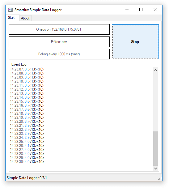 Stop data logging