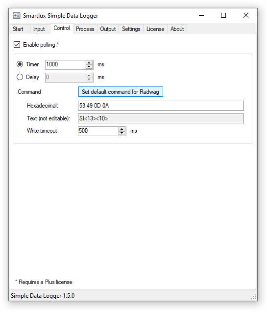 Radwag scales and balances send immediately command