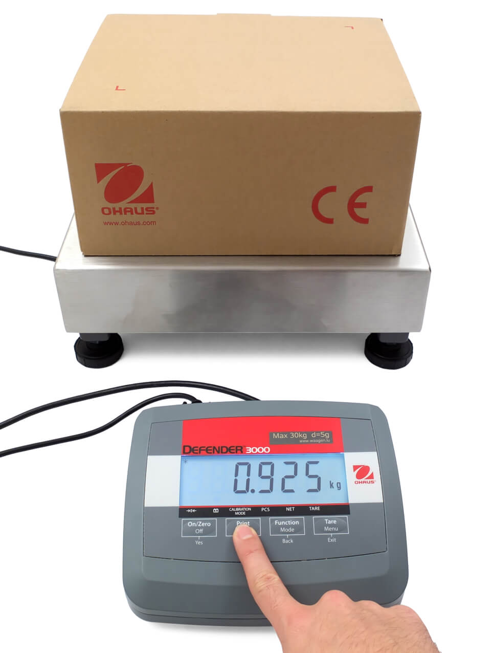 Print key Ohaus Defender 3000 parcel scale