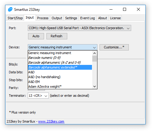 Barcode alphanumeric extended