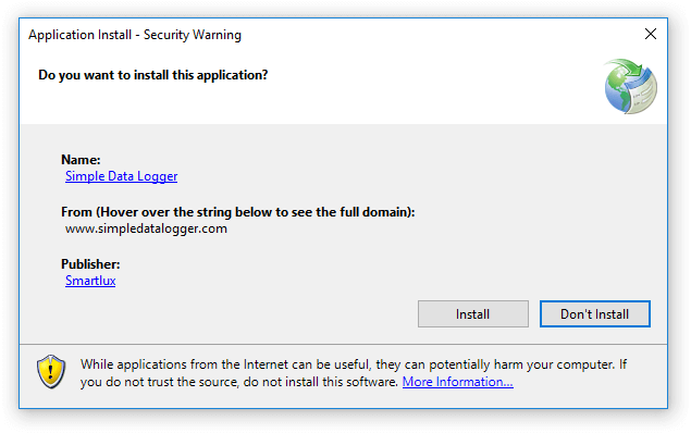 Trust Prompt - do you want to install this application