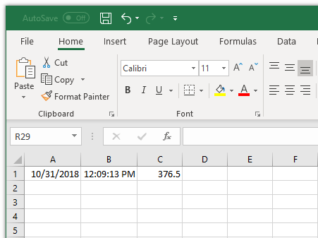 Scale date, time and weight in Excel