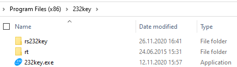 232key program folder open